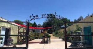 Metal arched gate at the Meadow garden center in Placerville