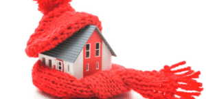 House with a sweater scarf on it